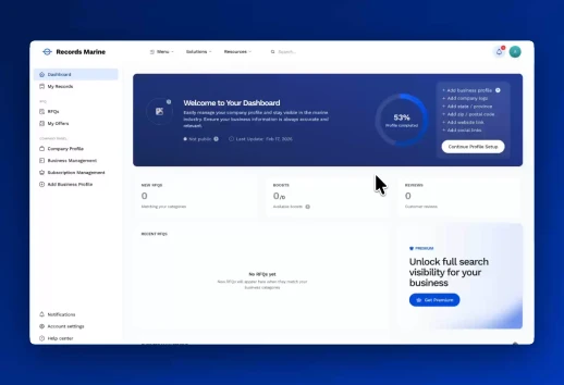 Complete your Business Profile