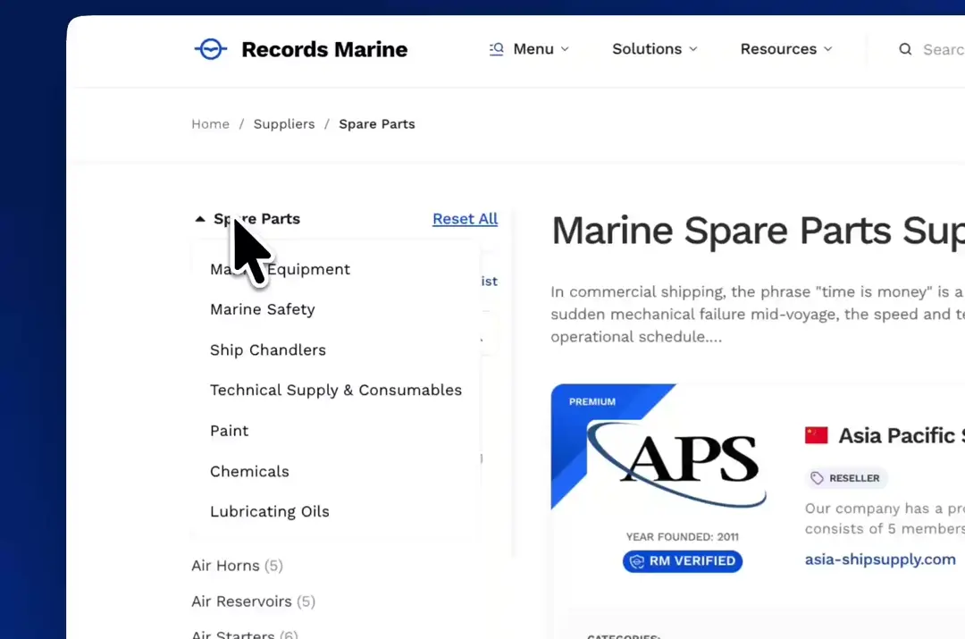Browse maritime companies preview