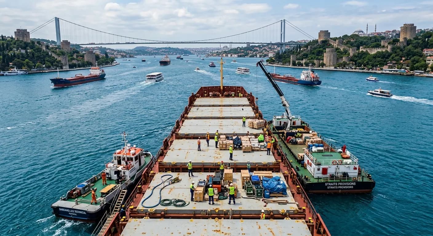 Supplies in the Bosphorus and Dardanelles